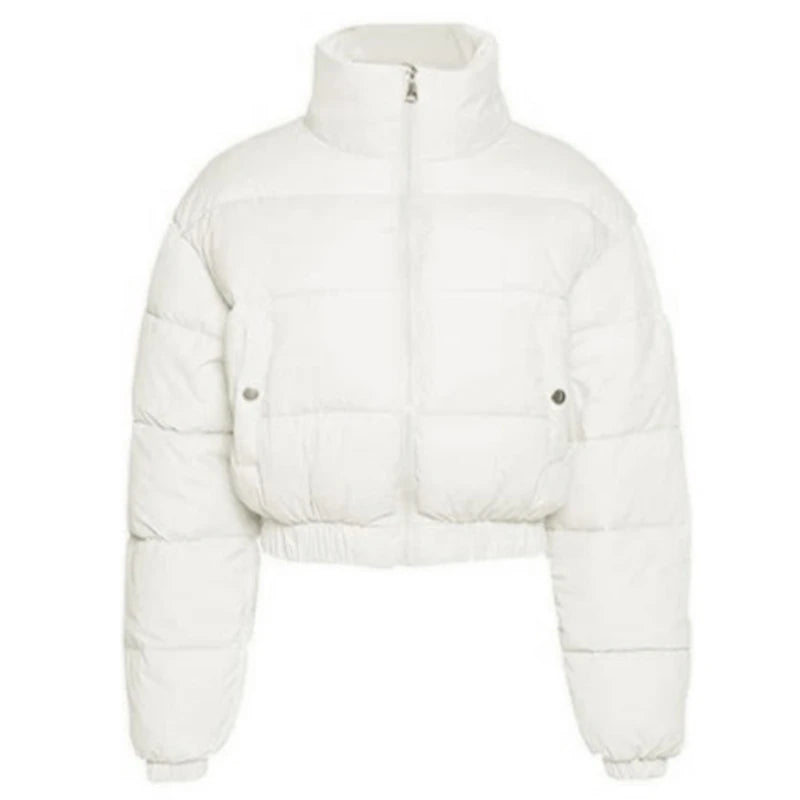 Parka Acochada con Cuello Alto