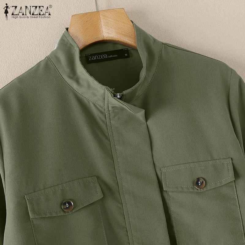 Chaqueta Informal con Cuello Alto