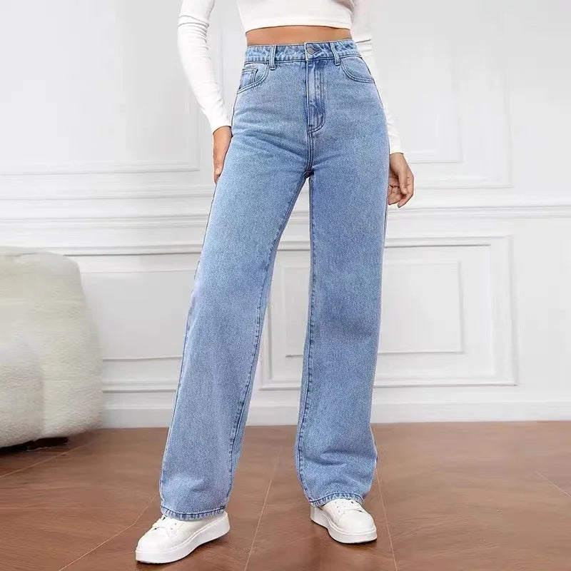 Jeans Slim Fit Pierna Recta Alta