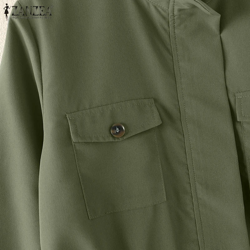 Chaqueta Informal con Cuello Alto