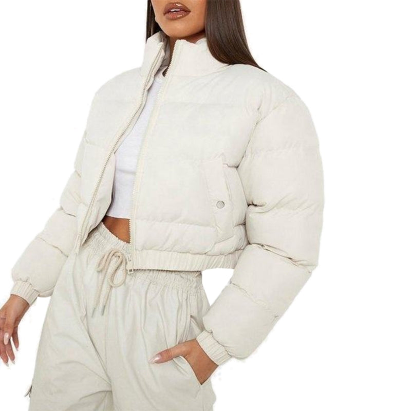 Parka Acochada con Cuello Alto