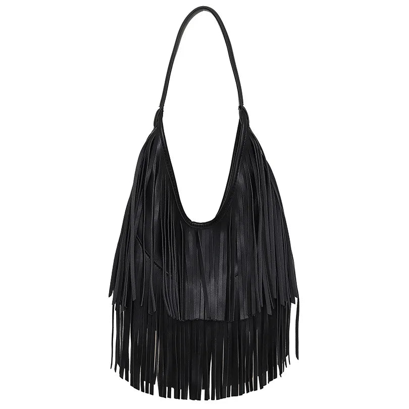 Bolso de Mano con Borlas Largas