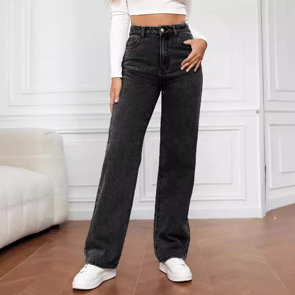 Jeans Slim Fit Pierna Recta Alta
