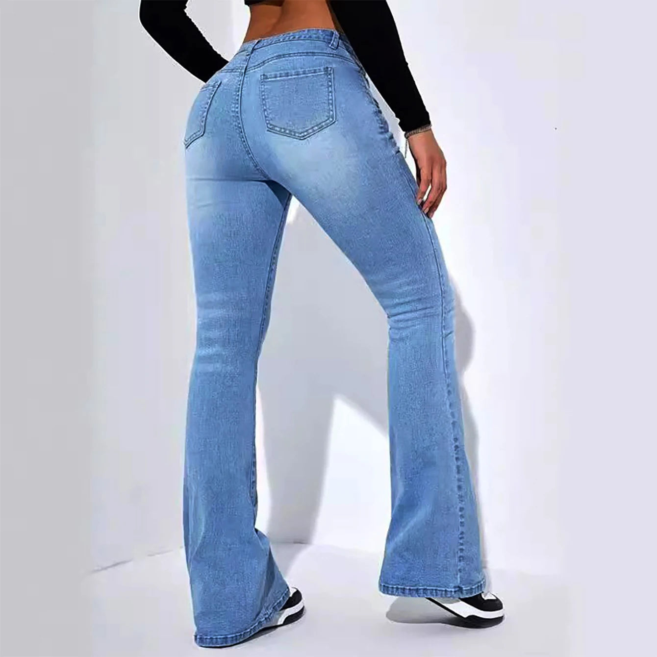 Jeans Flared Jeans Cintura Alta