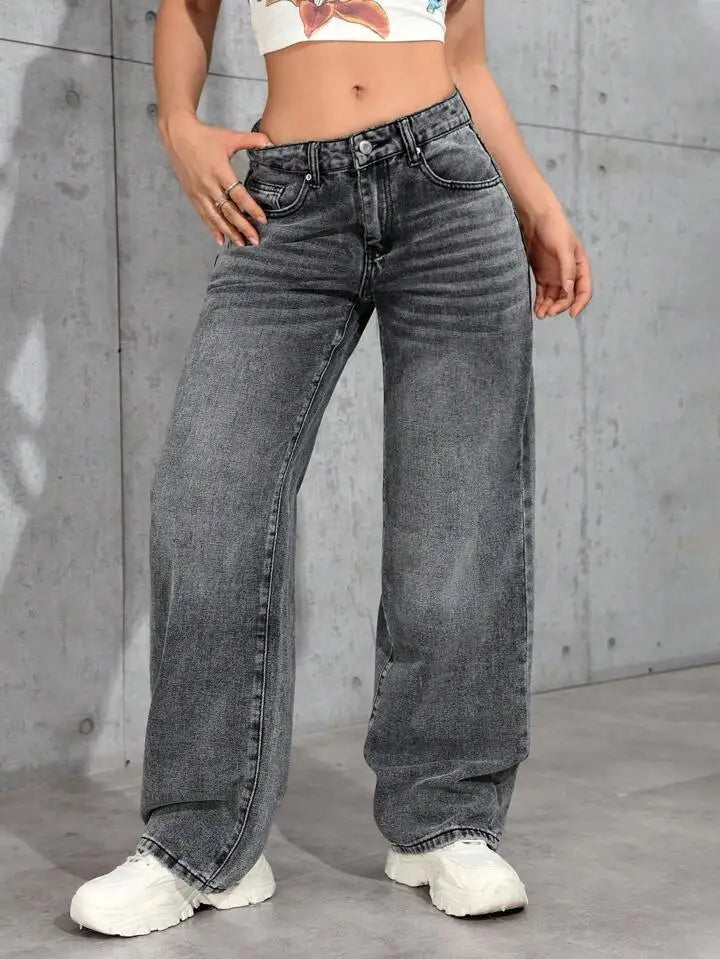 Jeans Rectos Cintura Alta. Moni