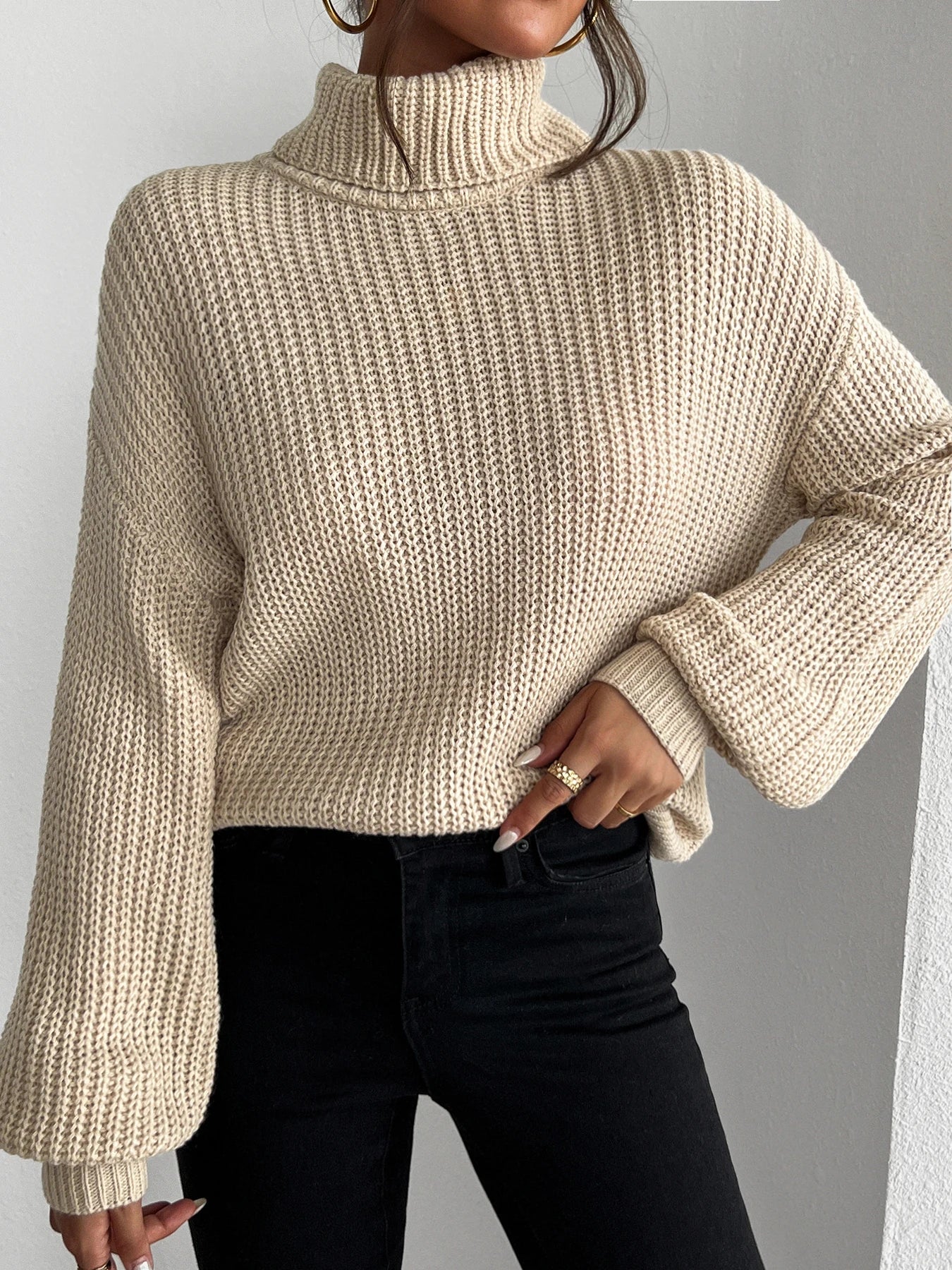 Chaleco de Cuello Alto Casual