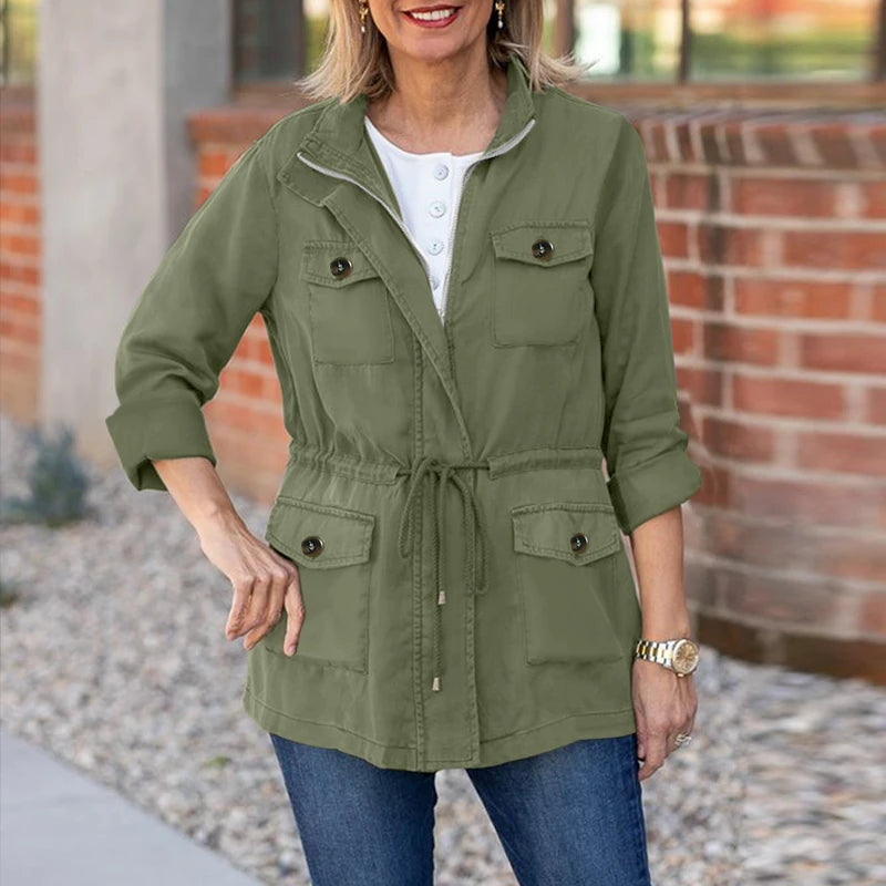 Chaqueta Informal con Cuello Alto
