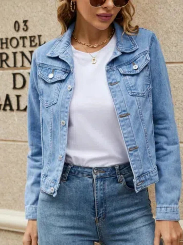 Chaqueta Informal con Cuello Vuelto