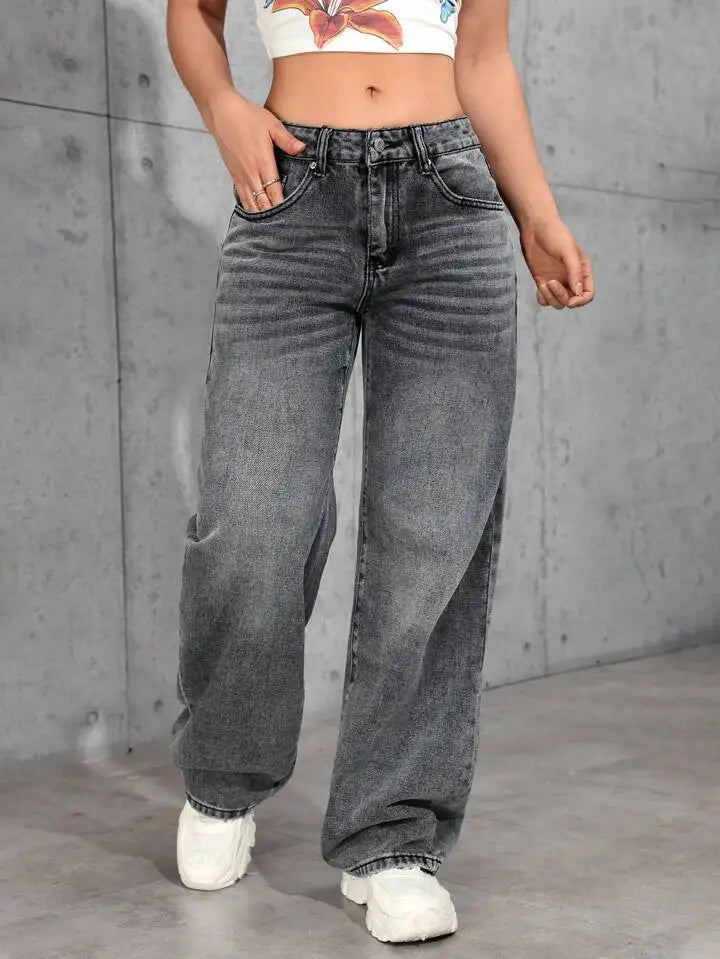 Jeans Rectos Cintura Alta. Moni
