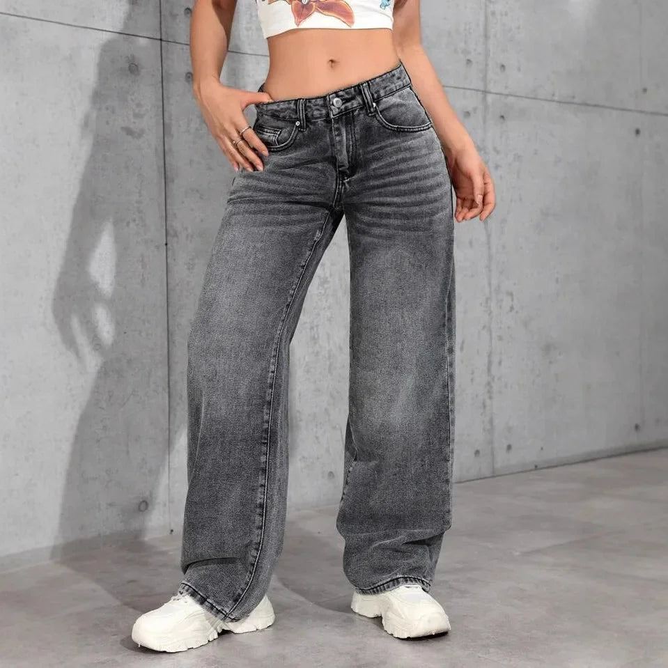 Jeans Rectos Cintura Alta. Moni