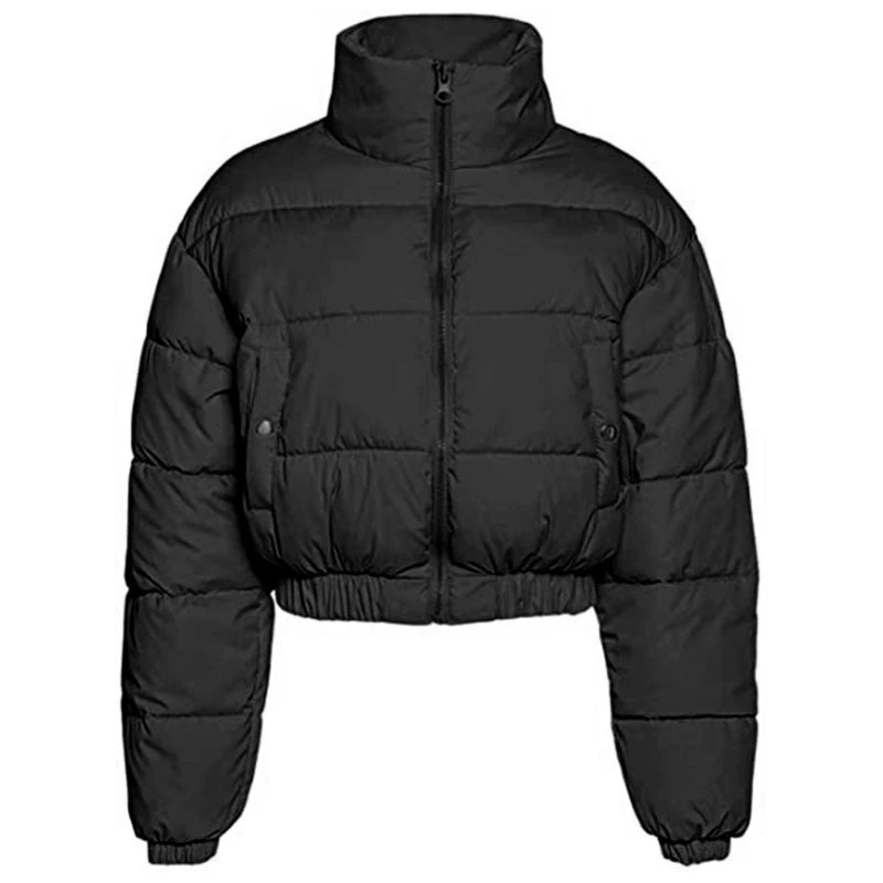 Parka Acochada con Cuello Alto