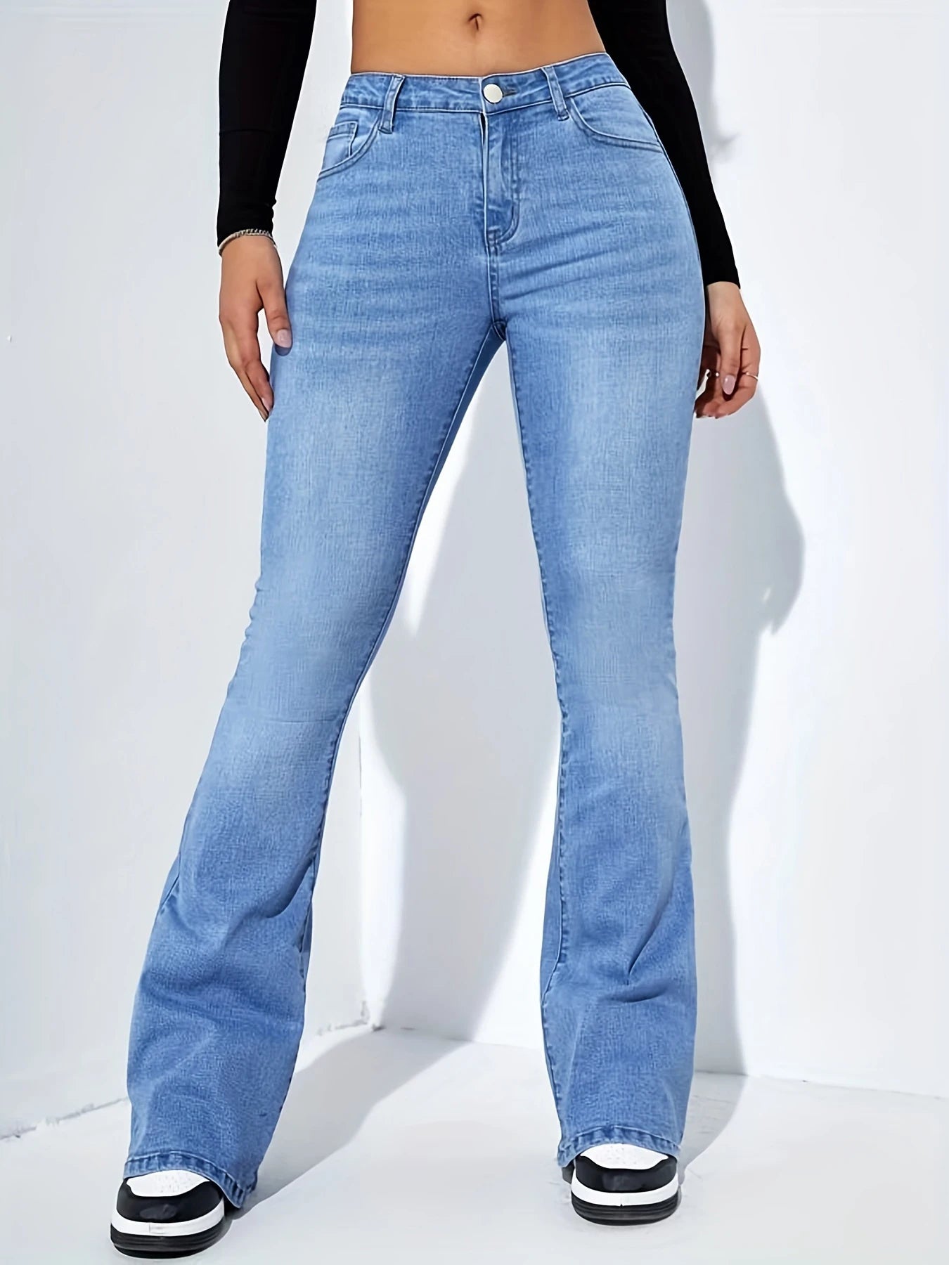 Jeans Flared Jeans Cintura Alta