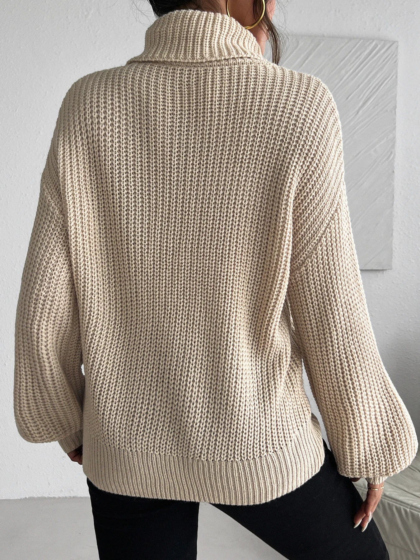 Chaleco de Cuello Alto Casual