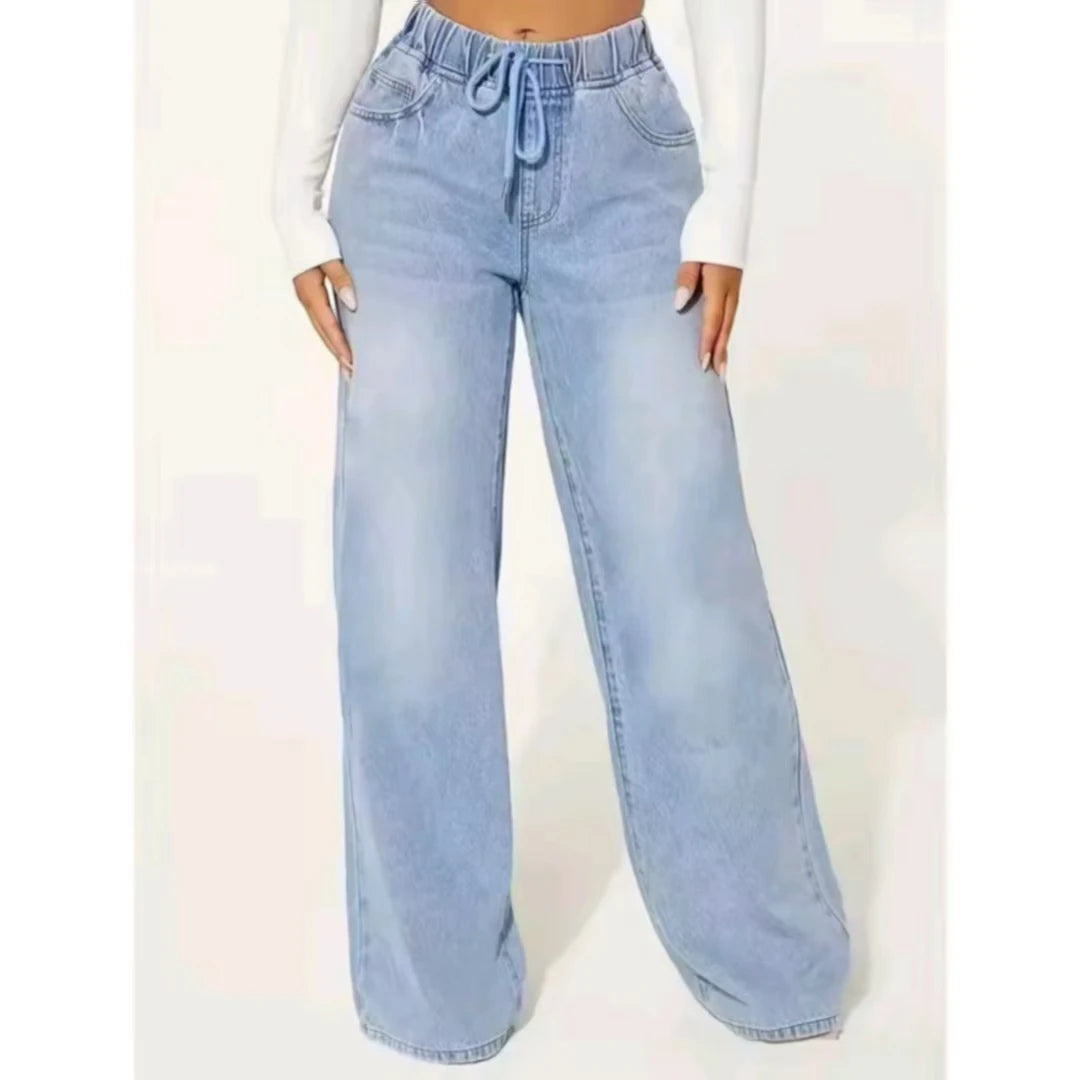 Jeans Holgado con Cordon. Ani