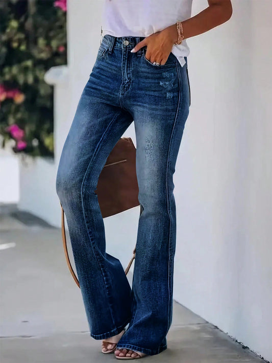 Jeans Casual Ajustados a Cintura