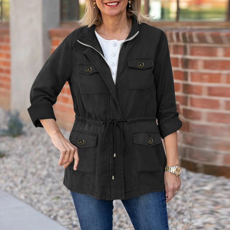 Chaqueta Informal con Cuello Alto