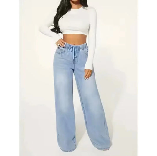 Jeans Holgado con Cordon. Ani