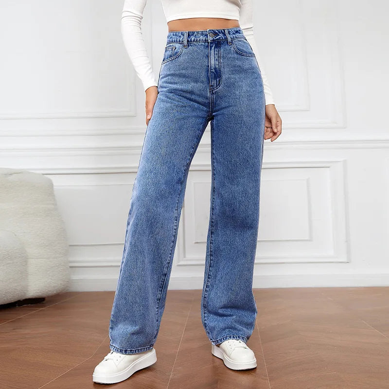 Jeans Slim Fit Pierna Recta Alta