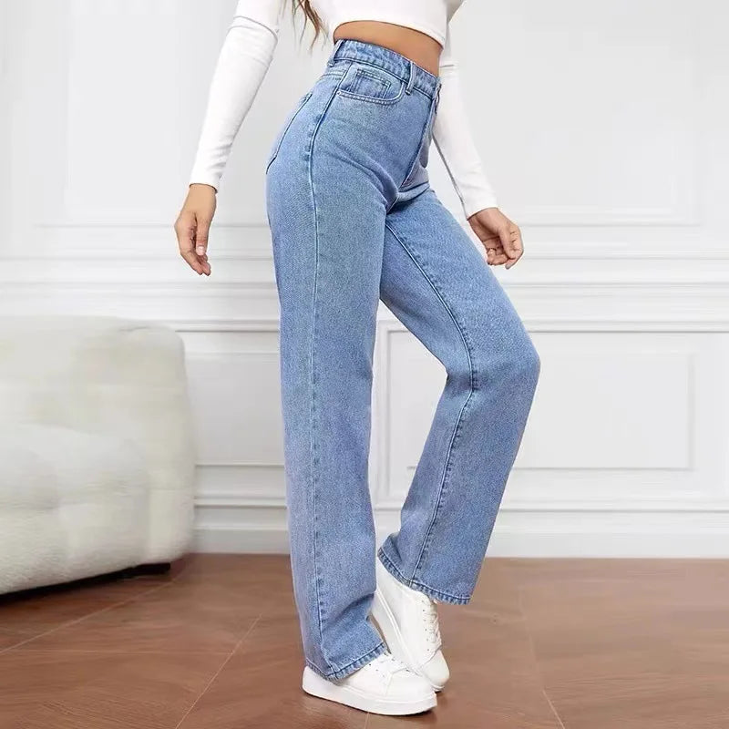 Jeans Slim Fit Pierna Recta Alta