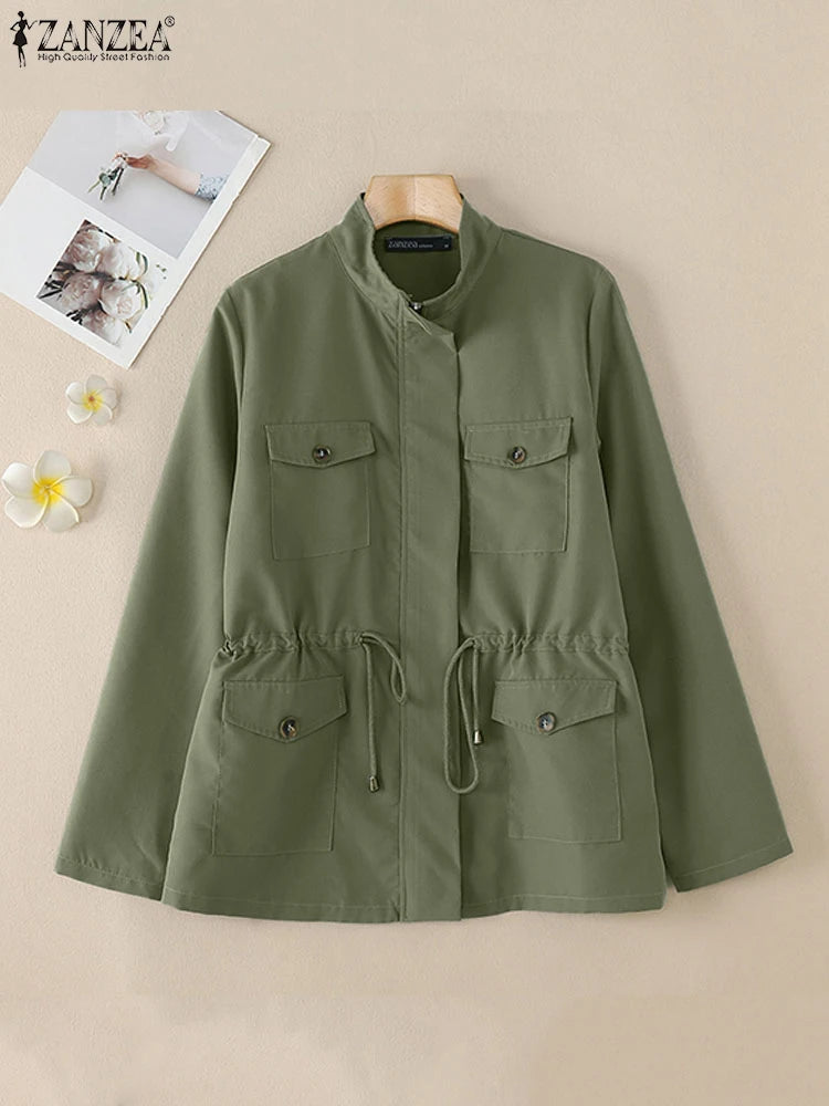 Chaqueta Informal con Cuello Alto