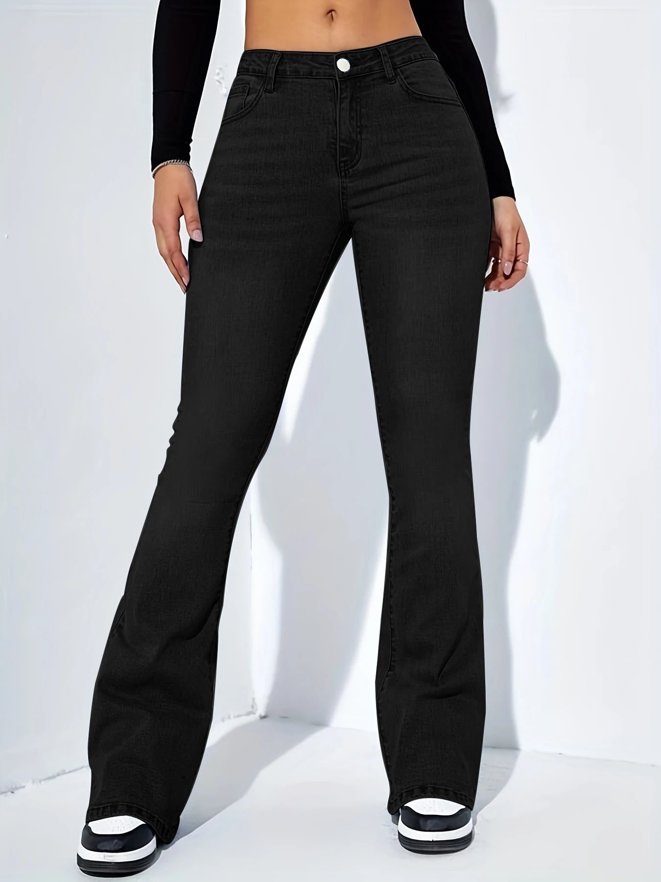 Jeans Flared Jeans Cintura Alta