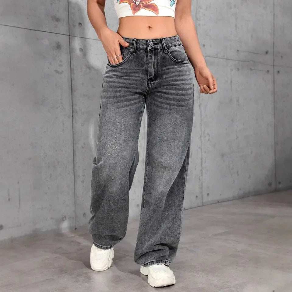 Jeans Rectos Cintura Alta. Moni