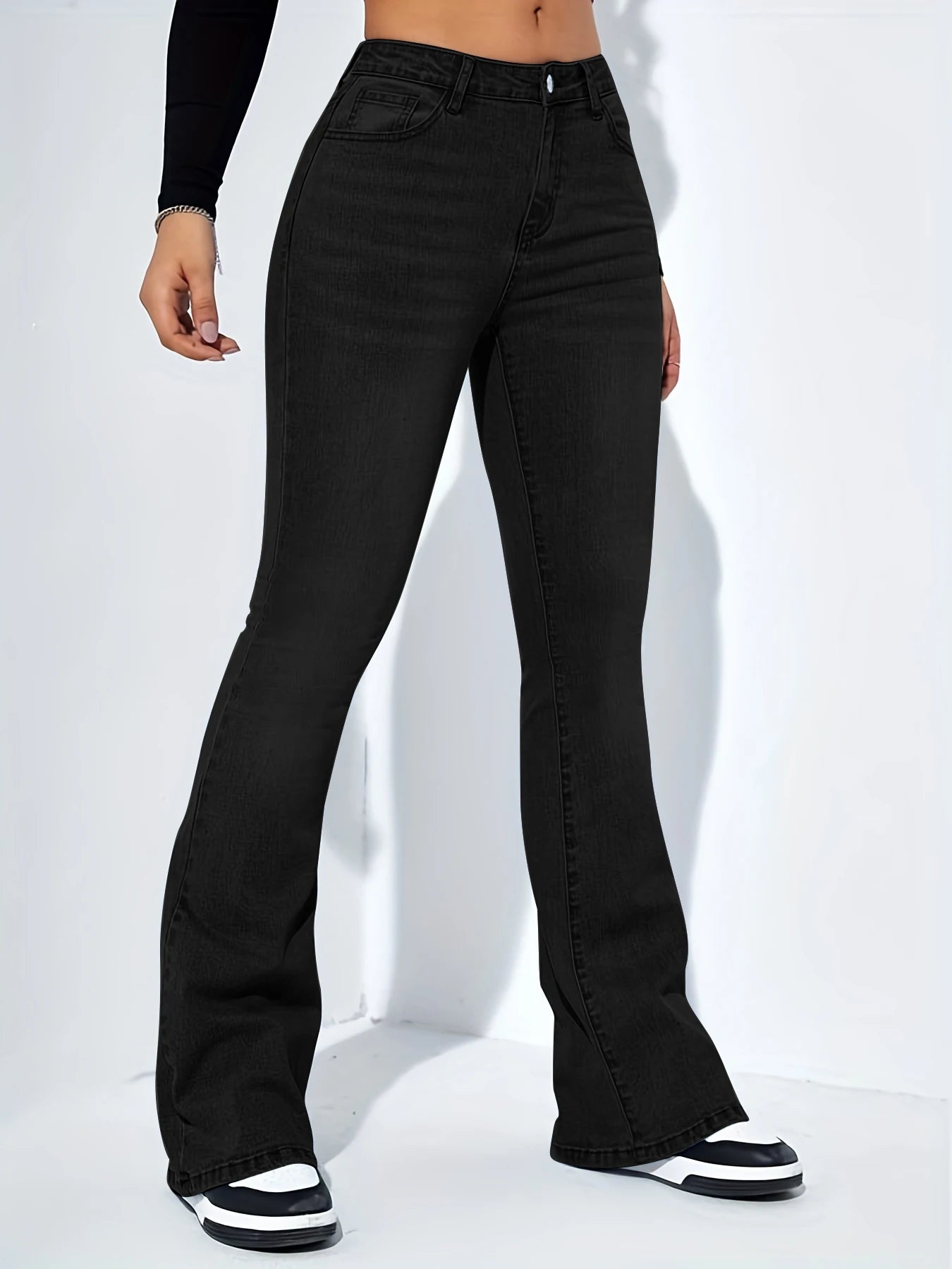 Jeans Flared Jeans Cintura Alta