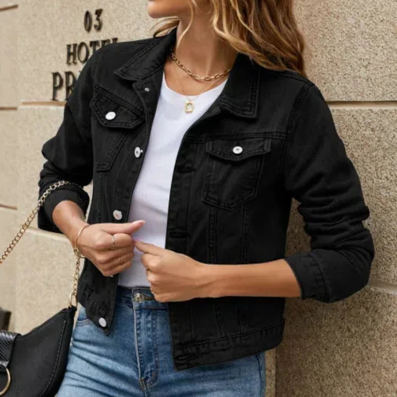 Chaqueta Informal con Cuello Vuelto