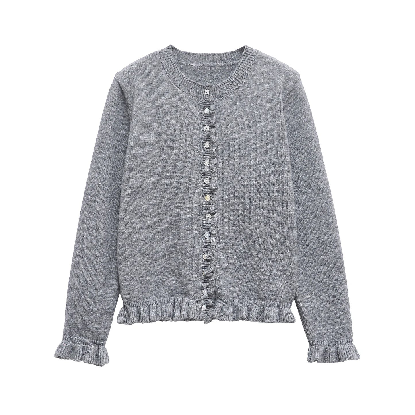 Chaleco Cuello Redondo y Boton