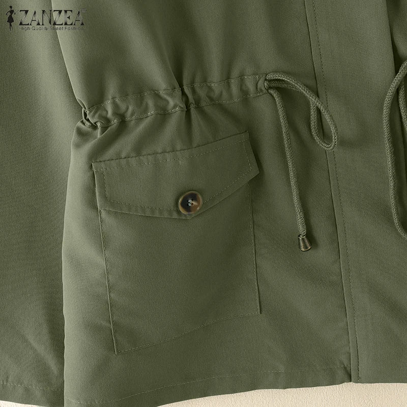 Chaqueta Informal con Cuello Alto
