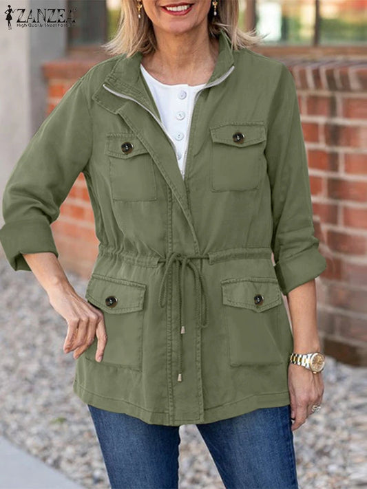 Chaqueta Informal con Cuello Alto