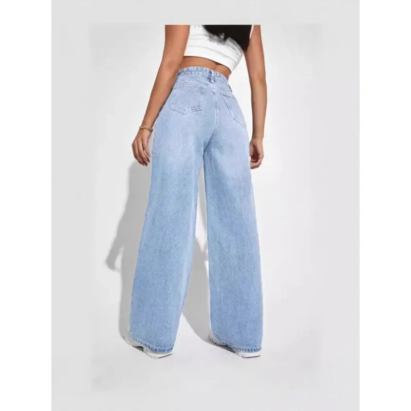 Jeans Slim Rectos con Cintura Alta