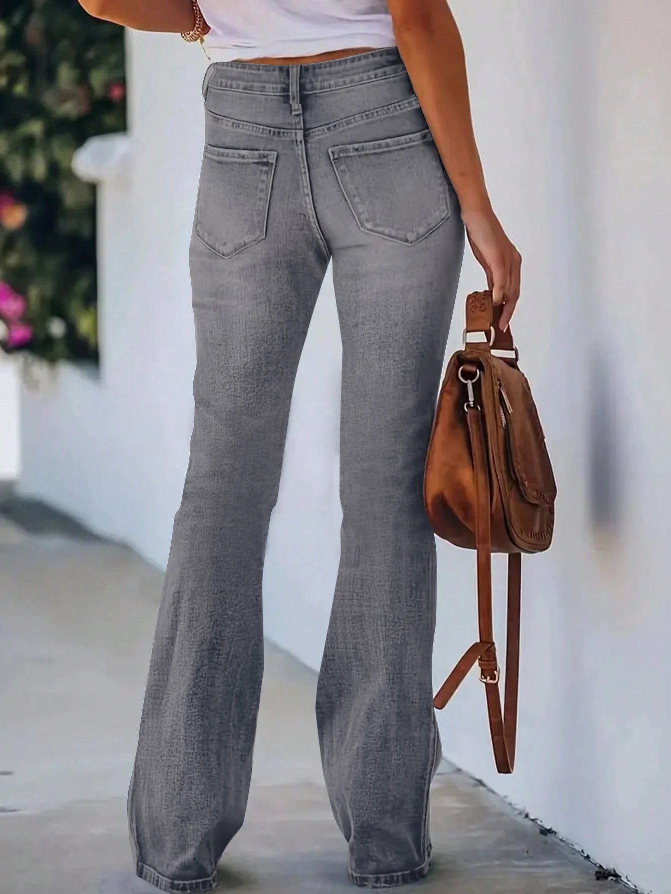 Jeans Casual Ajustados a Cintura