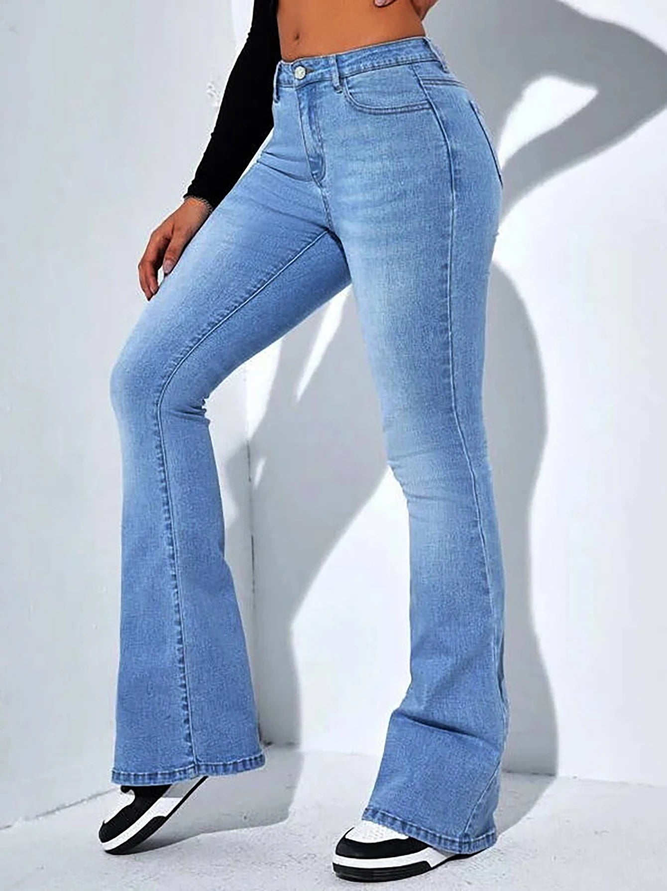 Jeans Flared Jeans Cintura Alta