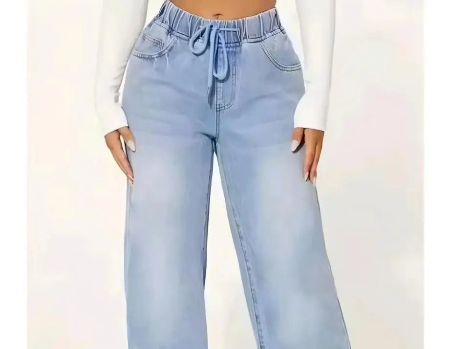 Jeans Holgado con Cordon. Ani