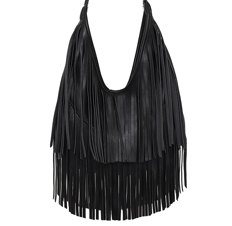 Bolso de Mano con Borlas Largas