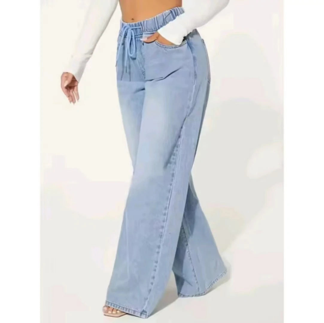 Jeans Holgado con Cordon. Ani