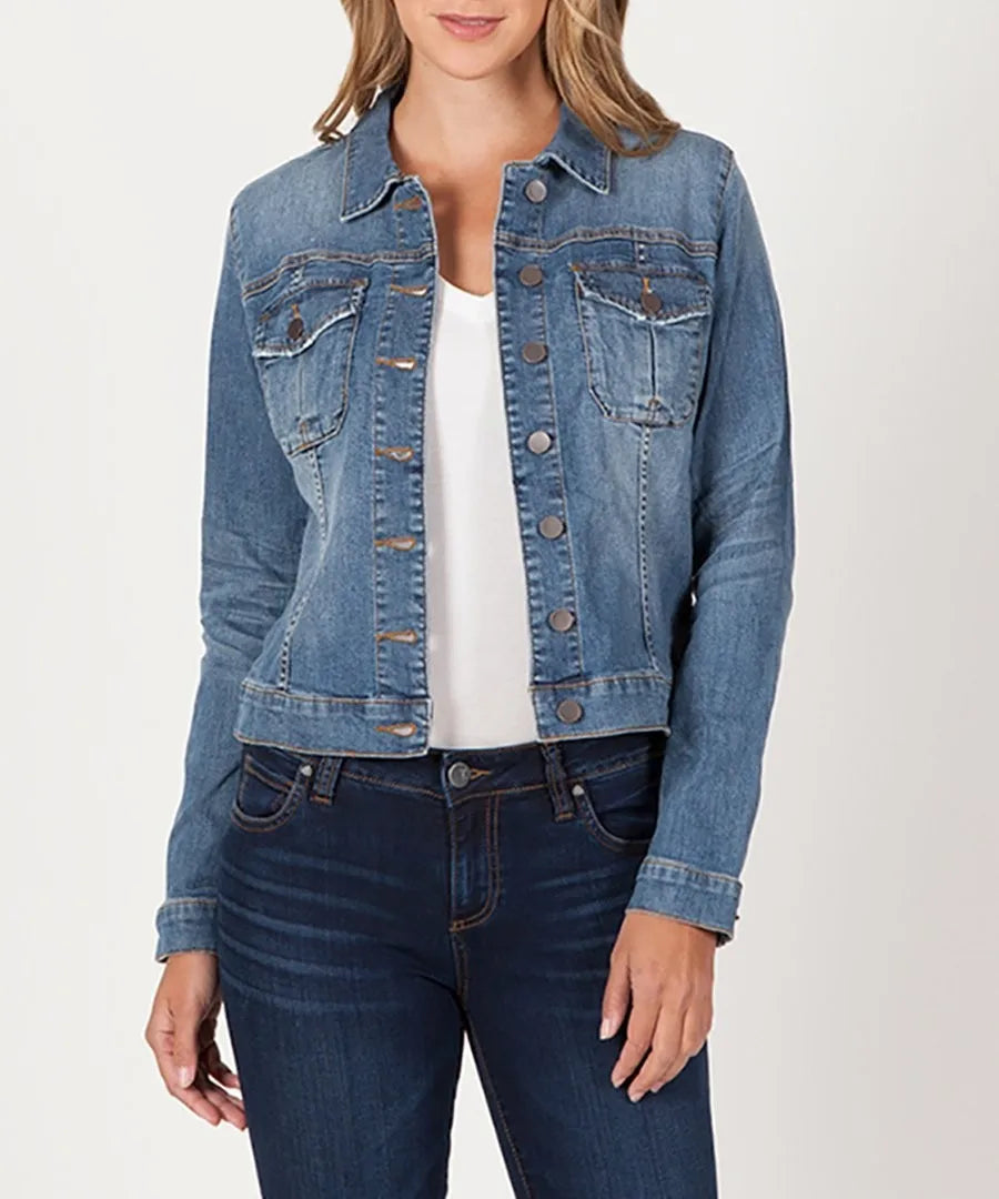 Chaqueta Desgastada con Botones