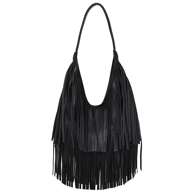 Bolso de Mano con Borlas Largas