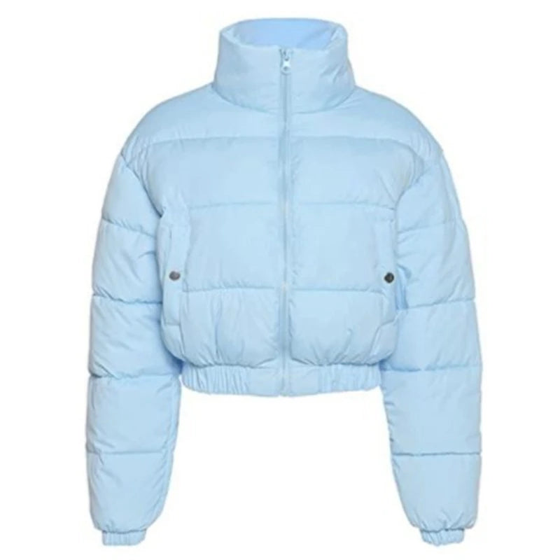 Parka Acochada con Cuello Alto