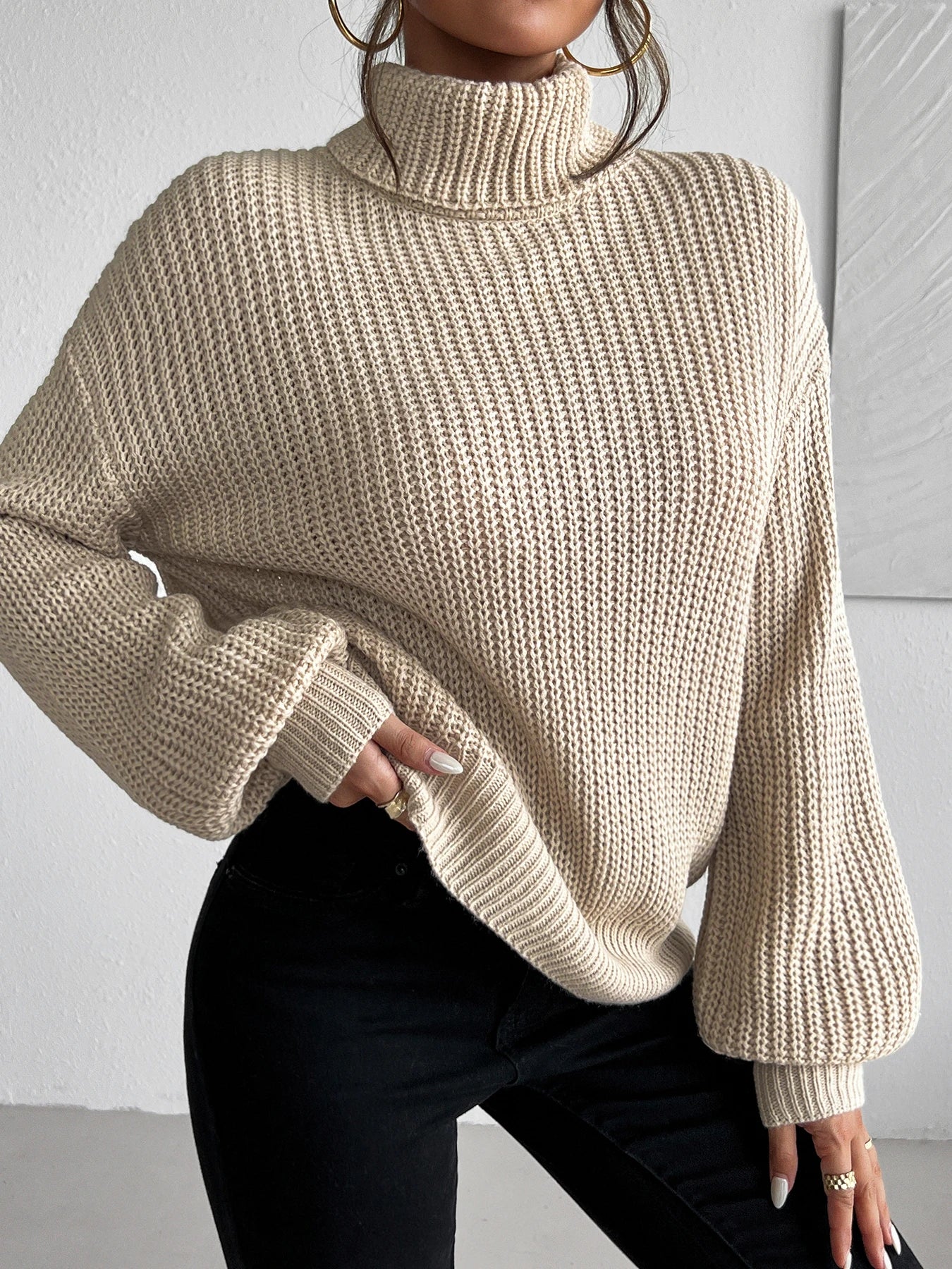 Chaleco de Cuello Alto Casual