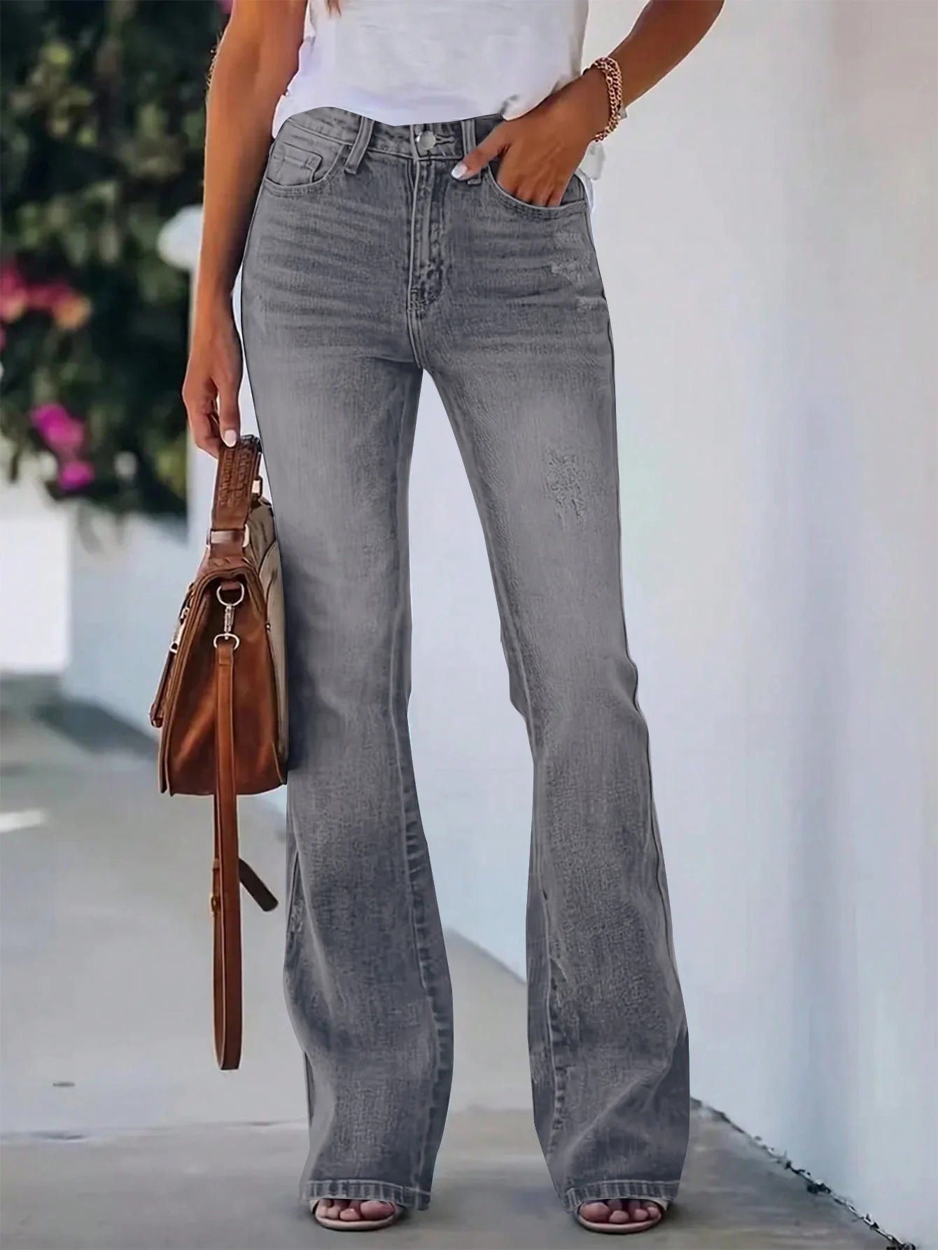 Jeans Casual Ajustados a Cintura